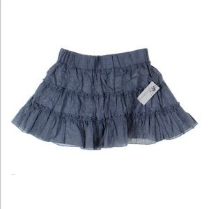 Joe Benbasset Jean Ruffle Mini Skirt Large